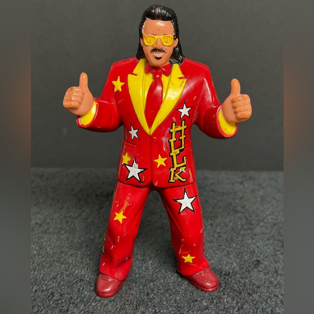 Vintage OSFTM WCW “Mouth of the South” JIMMY HART Figure RARE RED SUIT